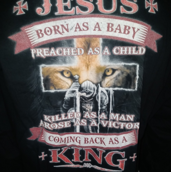 π€ Jesus Comes Back King π€ Men's Printed T-Shirt - Picture 5 of 6